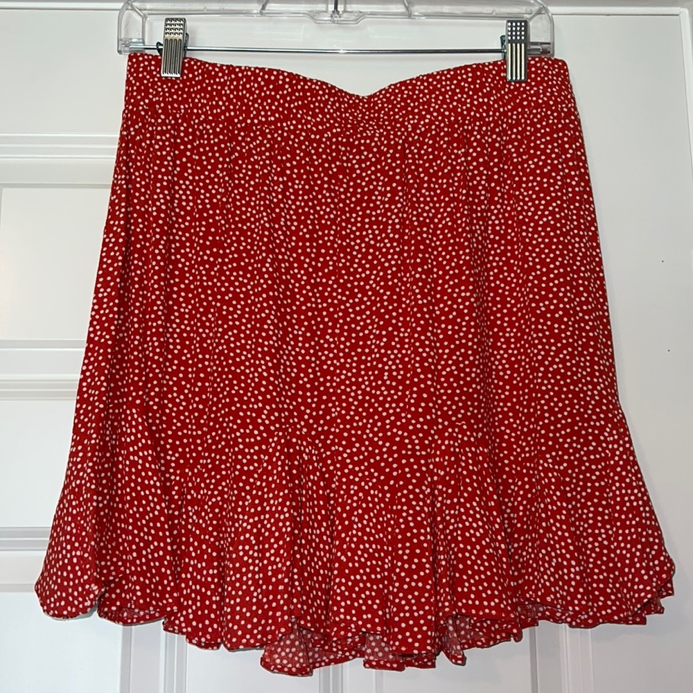 Orange Polk-a-dot skirt
